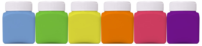 TINTA GUACHE 06 CORES NEON - 15ML - Imagem 2