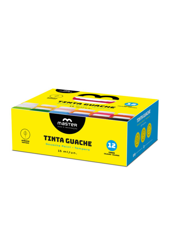 TINTA GUACHE 12 CORES - 15ML
