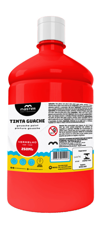 KIT GUACHE 250 ML - 2UN CADA, 12UN TOTAL